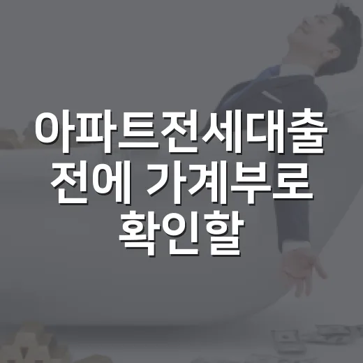 아파트전세대출 전에 가계부로 확인할 5가지 숫자 - 요약