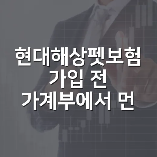 현대해상펫보험 가입 전 가계부에서 먼저 보는 5가지 숫자 - 요약