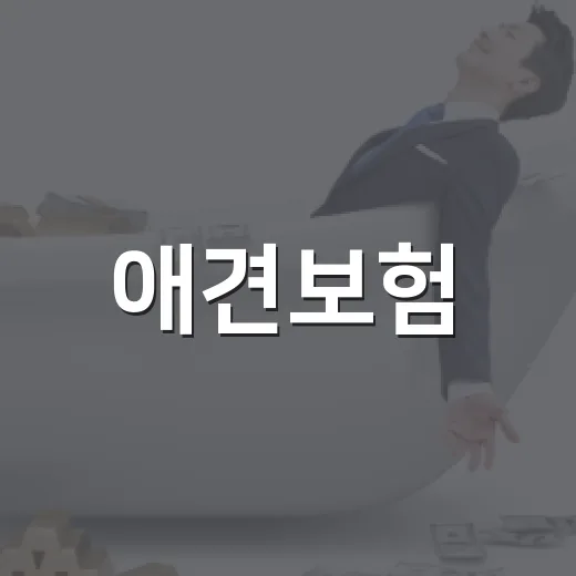 애견보험, 우리 강아지를 위한 3가지 필수 체크리스트 - 요약