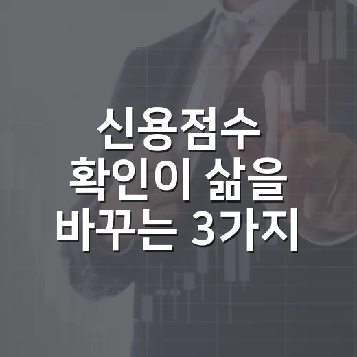 신용점수 확인이 삶을 바꾸는 3가지 이유 - 요약
