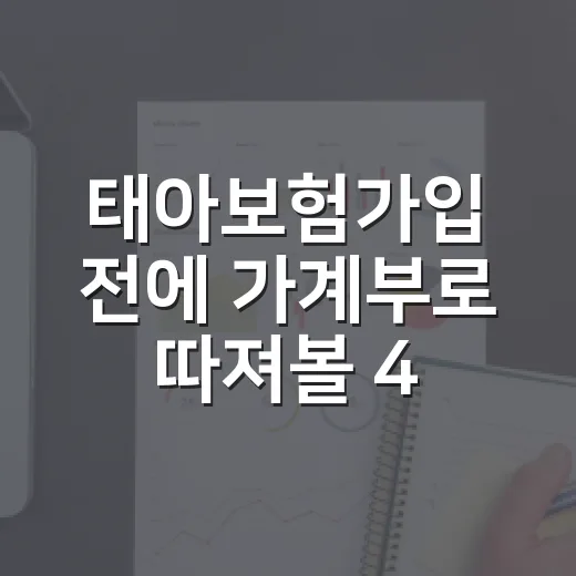 태아보험가입 전에 가계부로 따져볼 4가지 - 요약