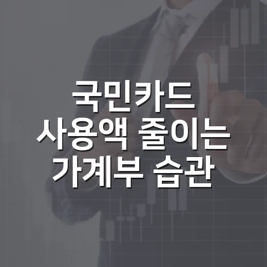 국민카드 사용액 줄이는 가계부 습관 3가지 - 요약