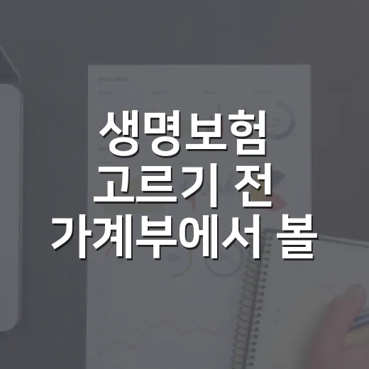 생명보험 고르기 전 가계부에서 볼 4가지 - 요약