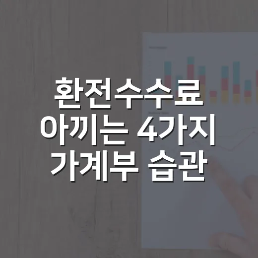 환전수수료 아끼는 4가지 가계부 습관 - 요약