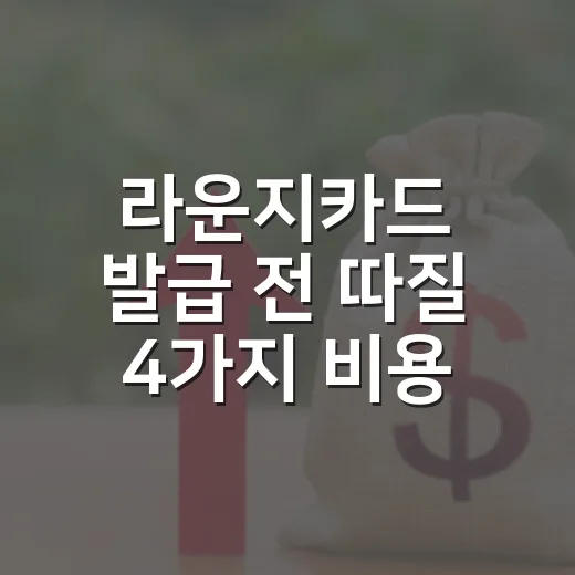 라운지카드 발급 전 따질 4가지 비용 - 요약