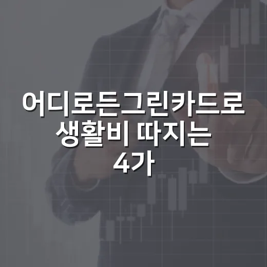 어디로든그린카드로 생활비 따지는 4가지 계산 - 요약