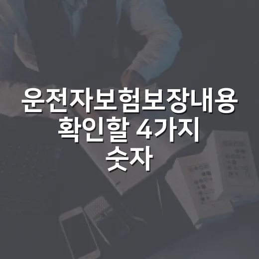 운전자보험보장내용 확인할 4가지 숫자 - 요약