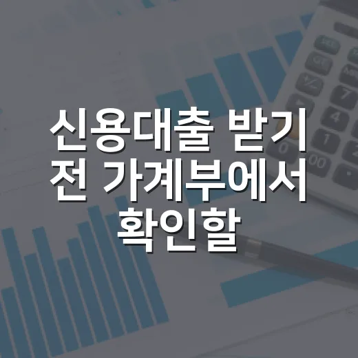 신용대출 받기 전 가계부에서 확인할 4가지 - 요약