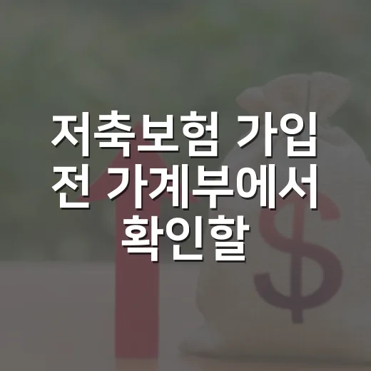 저축보험 가입 전 가계부에서 확인할 4가지 - 요약