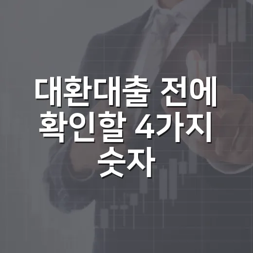 대환대출 전에 확인할 4가지 숫자 - 요약