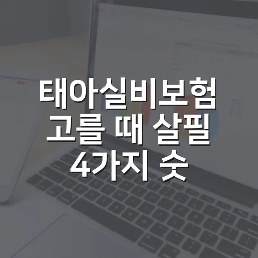 태아실비보험 고를 때 살필 4가지 숫자 - 요약