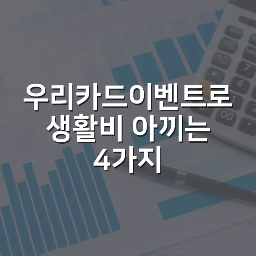 우리카드이벤트로 생활비 아끼는 4가지 기준 - 요약