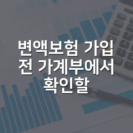 변액보험 가입 전 가계부에서 확인할 4가지 - 요약