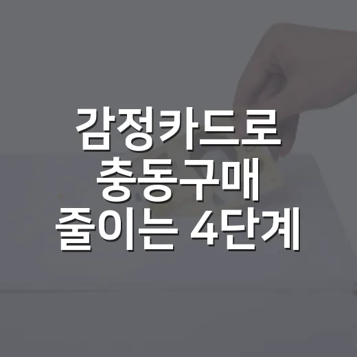 감정카드로 충동구매 줄이는 4단계 - 요약