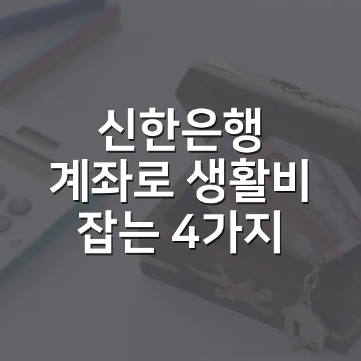신한은행 계좌로 생활비 잡는 4가지 습관 - 요약