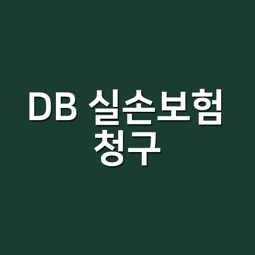 DB 실손보험 청구, 앱으로 끝나는 경우와 서류가 필요한 경우가 다를까요? - 요약