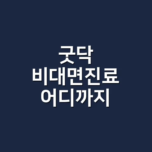굿닥 비대면진료 어디까지 이용할 수 있나요? - 요약