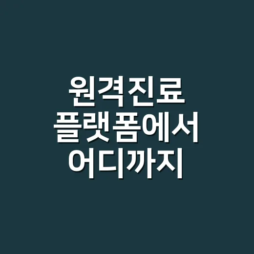 원격진료 플랫폼에서 어디까지 진료받을 수 있을까요? - 요약
