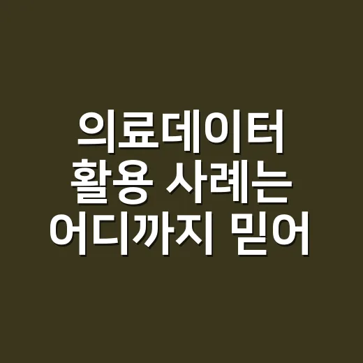 의료데이터 활용 사례는 어디까지 믿어도 될까요? - 요약