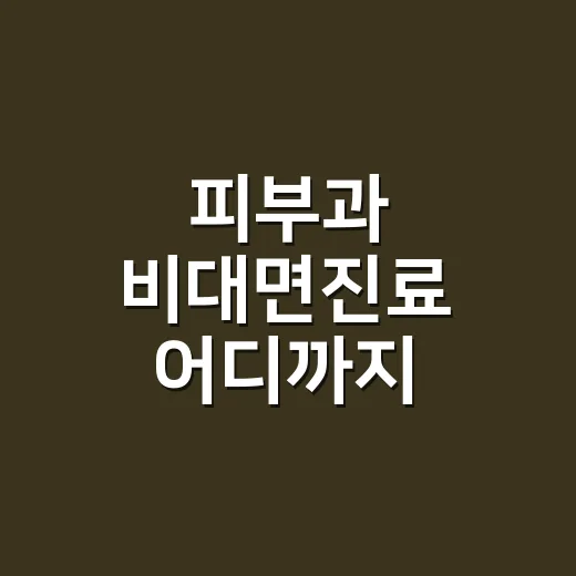 피부과 비대면진료 어디까지 믿어도 될까요? - 요약