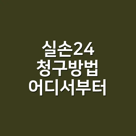 실손24 청구방법 어디서부터 시작하나요? - 요약