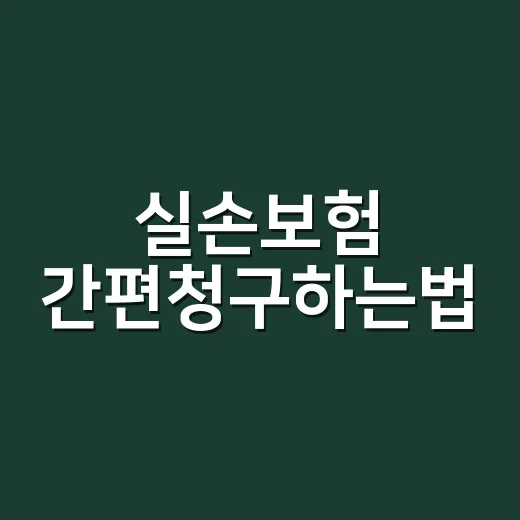 실손보험 간편청구하는법, 어디서 시작하나요? - 요약