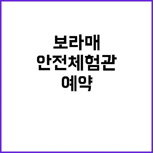 보라매안전체험관 제대로 이용하는 방법, 예약부터 주변 입지까지 - 요약