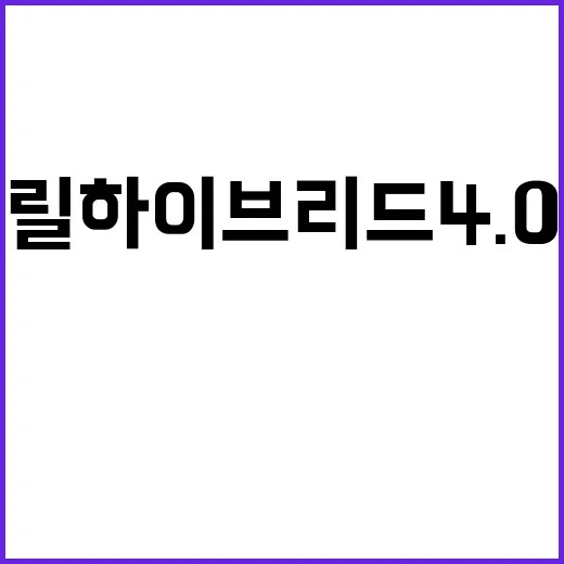 릴 하이브리드 4.0 사려면 이렇게 확인하는 방법 - 요약