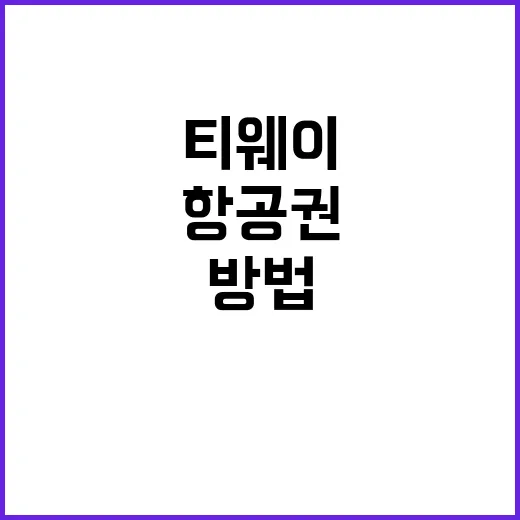 티웨이 항공권 저렴하게 고르고 실수 줄이는 방법 - 요약