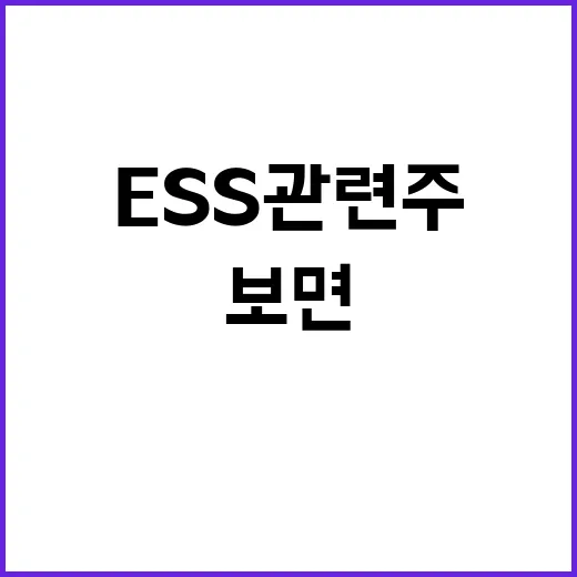 ESS관련주 고르는 방법, 부동산 관점까지 같이 보면 보이는 것들 - 요약