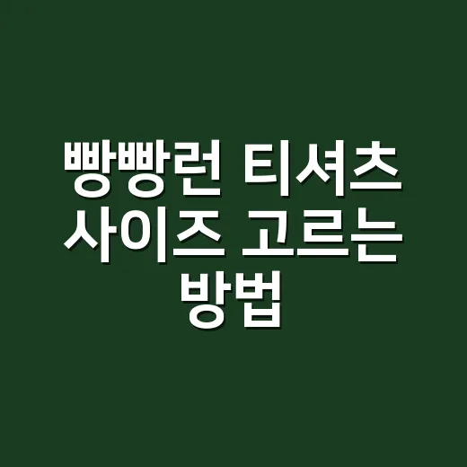 빵빵런 티셔츠 사이즈 고르는 방법, 평소 옷 기준으로 이렇게 맞추면 됩니다 - 요약