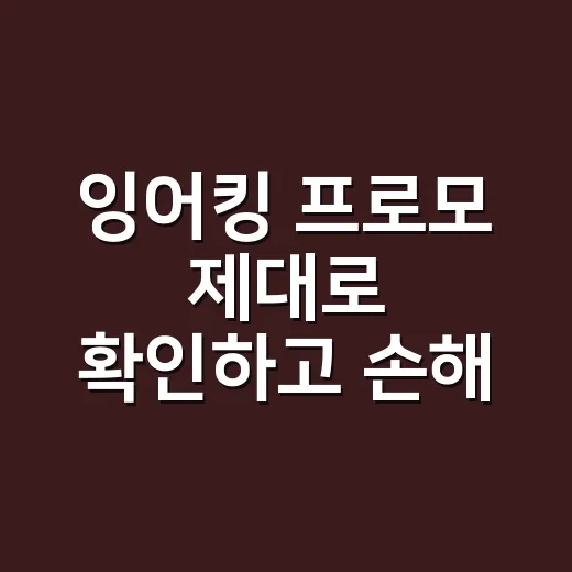 잉어킹 프로모 제대로 확인하고 손해 없이 참여하는 방법 - 요약