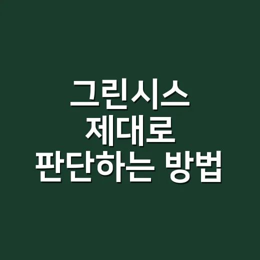 그린시스 제대로 판단하는 방법, 부동산 계약 전 이렇게 확인하세요 - 요약