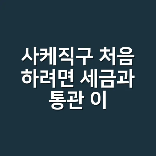 사케직구 처음 하려면 세금과 통관 이렇게 계산하는 방법 - 요약