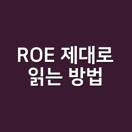 ROE 제대로 읽는 방법: 숫자 하나로 좋은 회사를 가려내려면 이렇게 - 요약