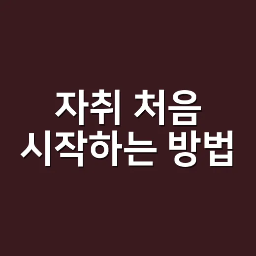 자취 처음 시작하는 방법, 집 구하기부터 월세 관리까지 이렇게 준비하세요 - 요약