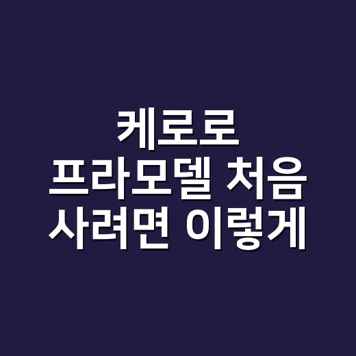 케로로 프라모델 처음 사려면 이렇게 고르면 실패가 적습니다 - 요약