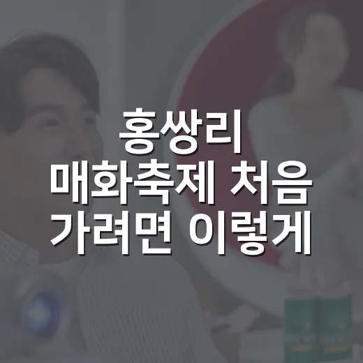 홍쌍리 매화축제 처음 가려면 이렇게 준비하는 방법 - 요약