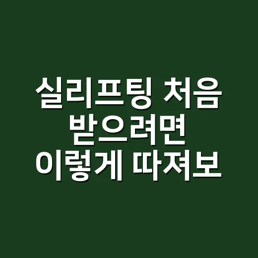 실리프팅 처음 받으려면 이렇게 따져보는 방법 - 요약