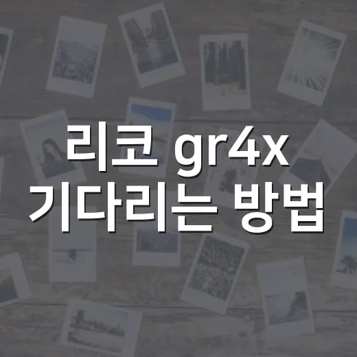 리코 gr4x 기다…