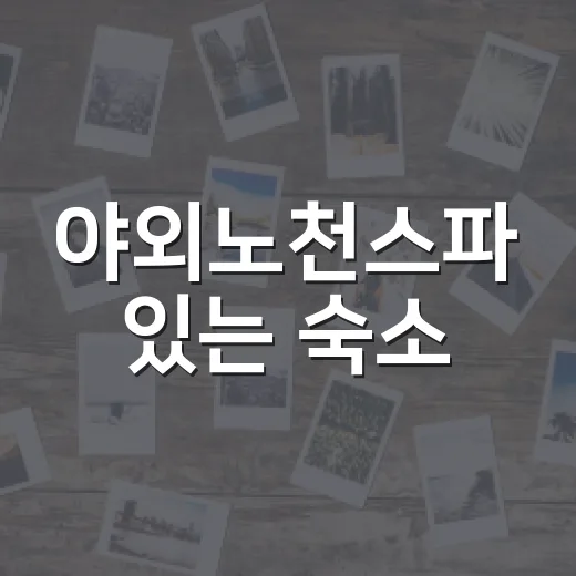 야외노천스파 있는 숙소·주택 고르는 방법, 분위기보다 먼저 볼 것들 - 요약