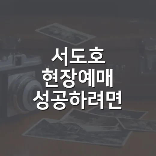 서도호 현장예매 성공하려면 이렇게 움직이면 됩니다 - 요약