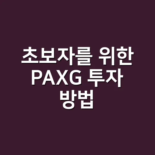 초보자를 위한 PAXG 투자 방법, 금을 코인처럼 보유하려면 이렇게 보세요 - 요약