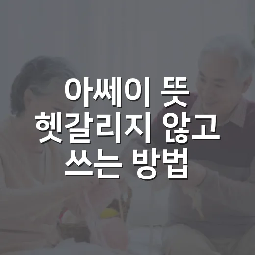 아쎄이 뜻 헷갈리지 않고 쓰는 방법 - 요약