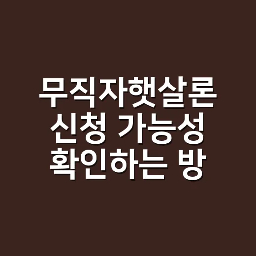 무직자햇살론 신청 가능성 확인하는 방법, 소득 없을 때는 이렇게 보세요 - 요약