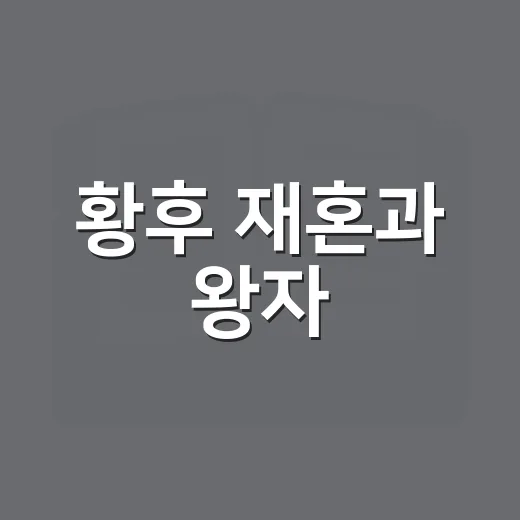 황후 재혼과 왕자·황제 이야기 이해하는 방법 - 요약