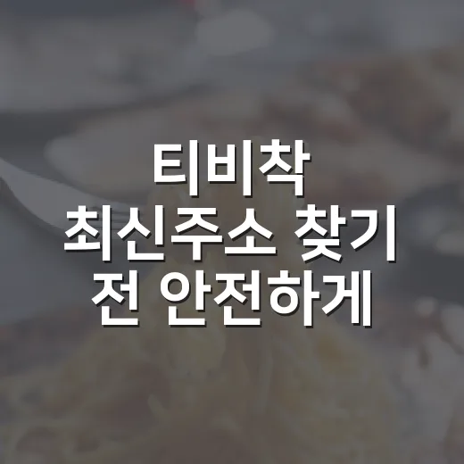 티비착 최신주소 찾기 전 안전하게 영상 보는 방법 - 요약