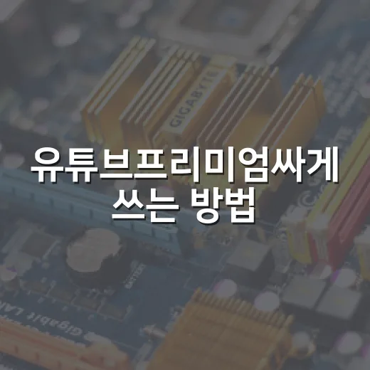 유튜브프리미엄싸게 쓰는 방법: 라이트, 웹 결제, 통신사 할인까지 - 요약