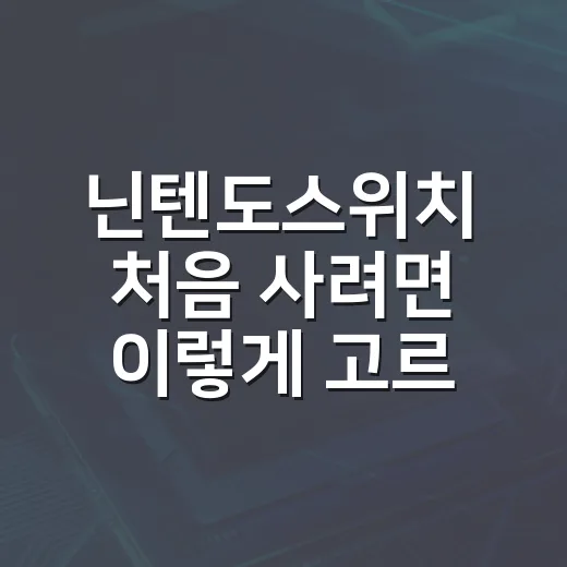 닌텐도스위치 처음 사려면 이렇게 고르면 됩니다 - 요약