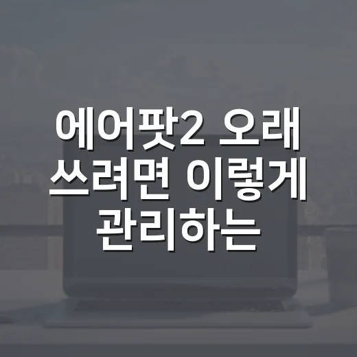 에어팟2 오래 쓰려면 이렇게 관리하는 방법 - 요약